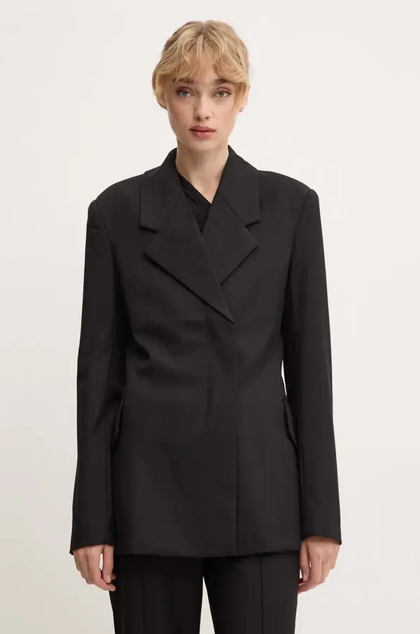 Remain Suknjič s primesjo volne Remain Fitted Blazer