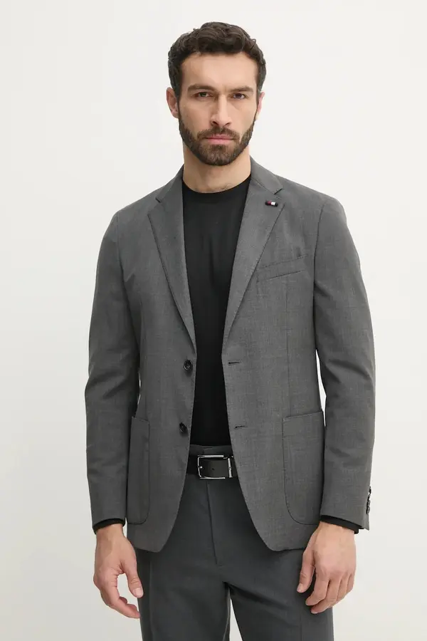 Tommy Hilfiger Suknjič s primesjo volne Tommy Hilfiger