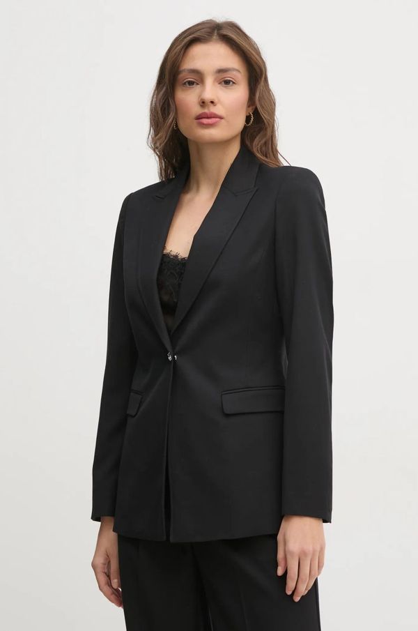 United Colors of Benetton Suknjič s primesjo volne United Colors of Benetton črna barva, 27UPDW02L