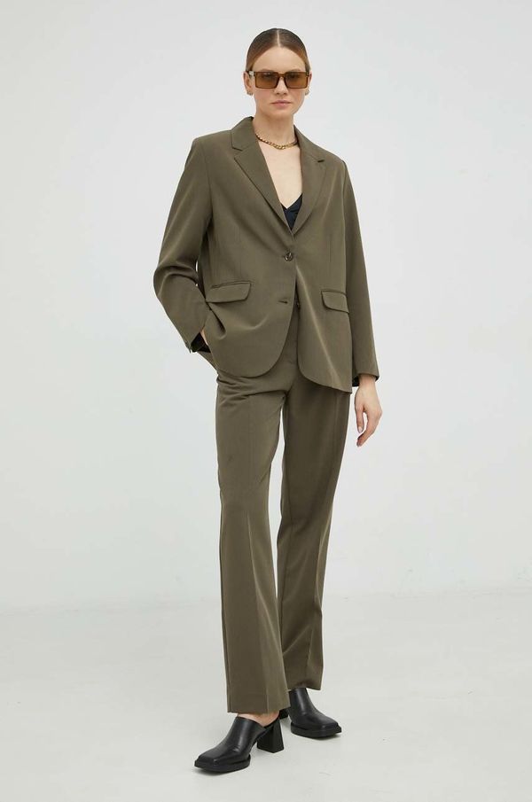 Samsoe Samsoe Suknjič Samsoe Samsoe zelena barva