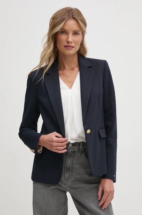 Tommy Hilfiger Suknjič Tommy Hilfiger mornarsko modra barva, WW0WW43473