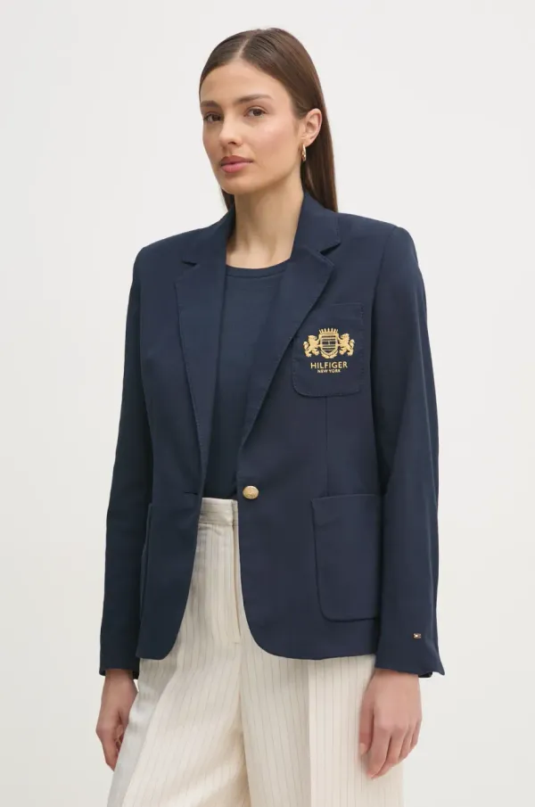 Tommy Hilfiger Suknjič Tommy Hilfiger mornarsko modra barva, WW0WW44744