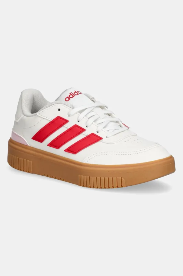 adidas Superge adidas Courtblock Bold ženske, bež barva, JI2209