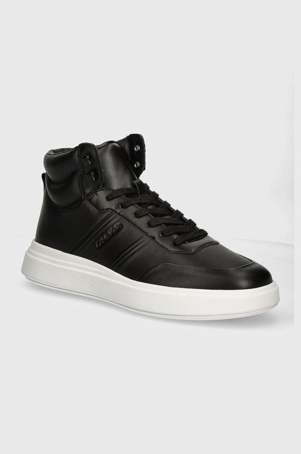 Calvin Klein Superge Calvin Klein HIGH TOP LACE UP HF črna barva, HM0HM01552