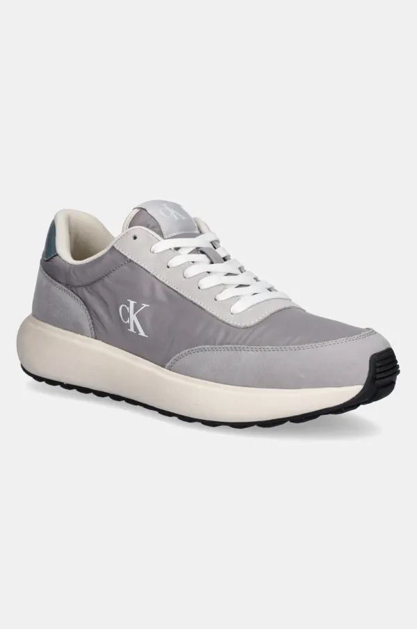 Calvin Klein Jeans Superge Calvin Klein Jeans ATHLEISURE RUNNER LACEUP MIX moške, siva barva, YM0YM01195