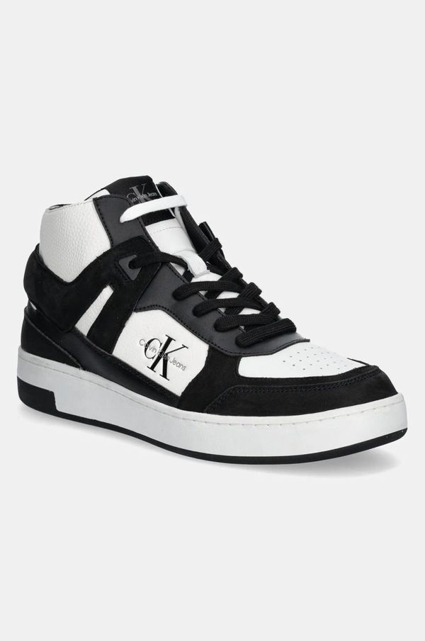 Calvin Klein Jeans Superge Calvin Klein Jeans BASKET CUP MID LACEUP AUTHENTIC črna barva, YM0YM01109