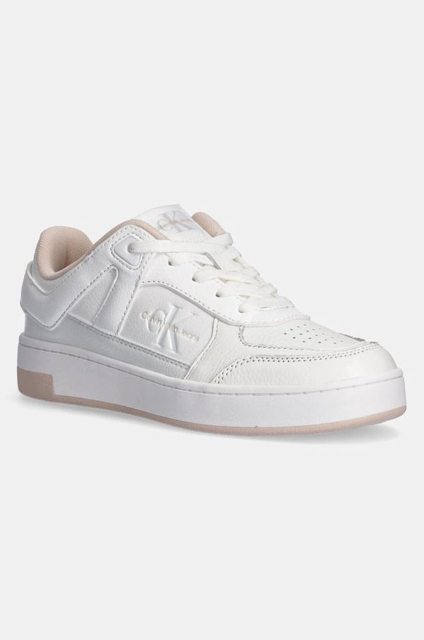 Calvin Klein Jeans Superge Calvin Klein Jeans BASKET CUPSOLE LOW MIX bela barva, YW0YW01650