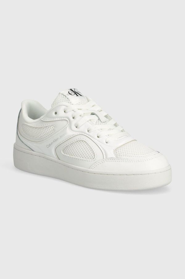 Calvin Klein Jeans Superge Calvin Klein Jeans BASKET CUPSOLE LOW MIX IN MET bela barva, YW0YW01387