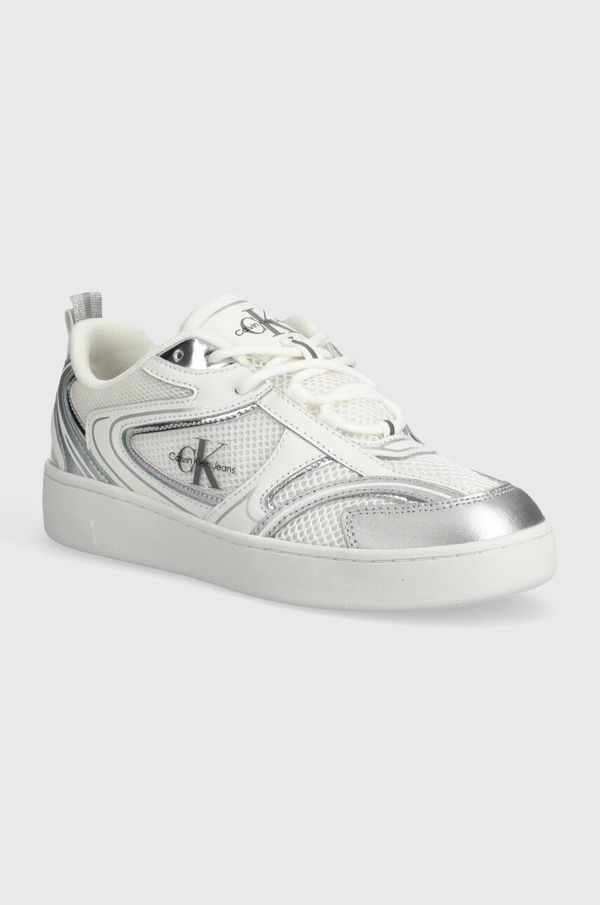 Calvin Klein Jeans Superge Calvin Klein Jeans BASKET CUPSOLE LOW MIX ML MR bela barva, YW0YW01386