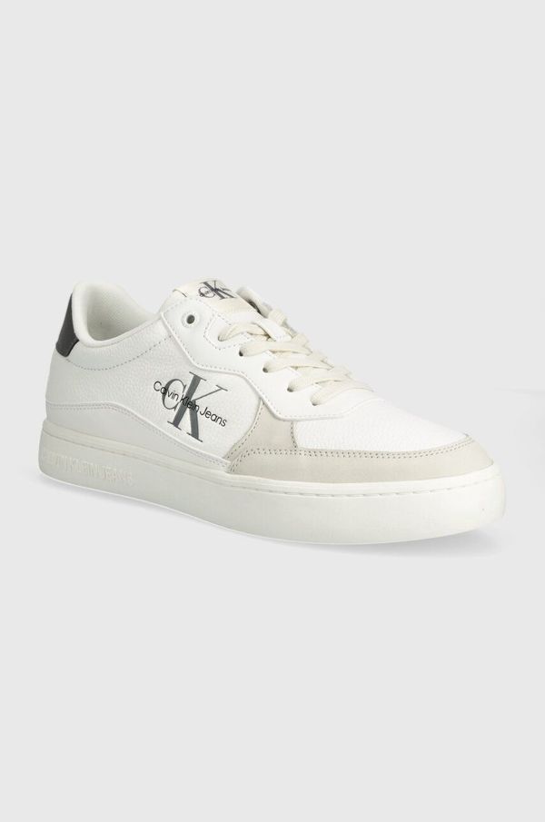 Calvin Klein Jeans Superge Calvin Klein Jeans CLASSIC CUPSOLE LOW LTH ML FAD bež barva, YM0YM00885