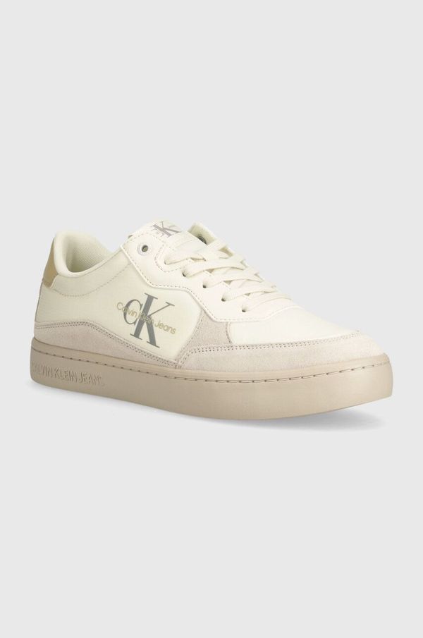 Calvin Klein Jeans Superge Calvin Klein Jeans CLASSIC CUPSOLE LOW MIX MTL bež barva, YM0YM01033