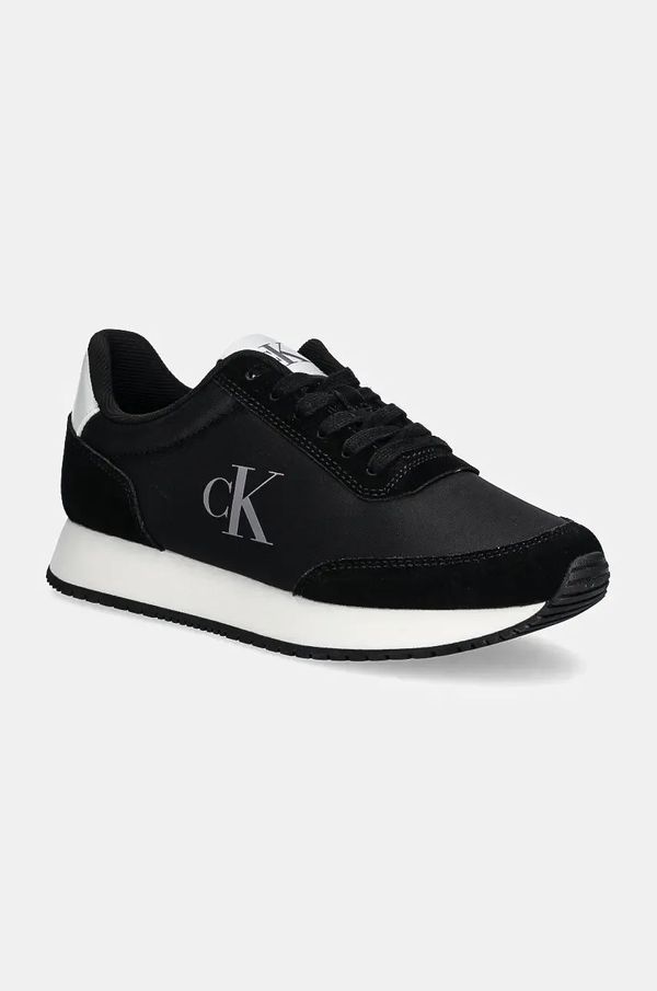 Calvin Klein Jeans Superge Calvin Klein Jeans RUNNER LACEUP LOW MG MIX črna barva, YW0YW01615