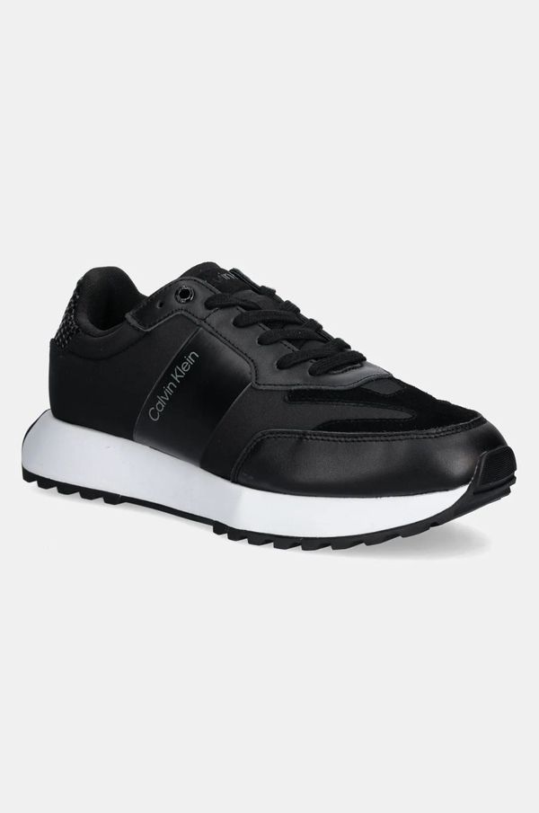 Calvin Klein Superge Calvin Klein LOW TOP LACE UP NYLON WOVEN črna barva, HM0HM01841