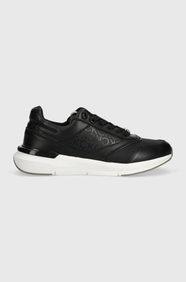 Calvin Klein Superge Calvin Klein RUNNER LACE UP EPI MONO MIX črna barva, HW0HW01912