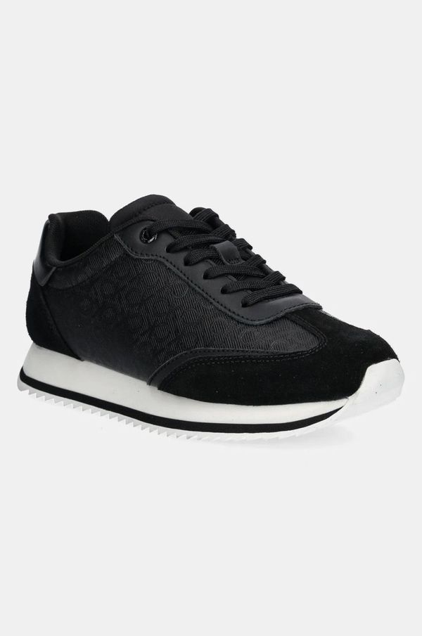 Calvin Klein Superge Calvin Klein RUNNER LACE UP - MONO MIX črna barva, HW0HW02294