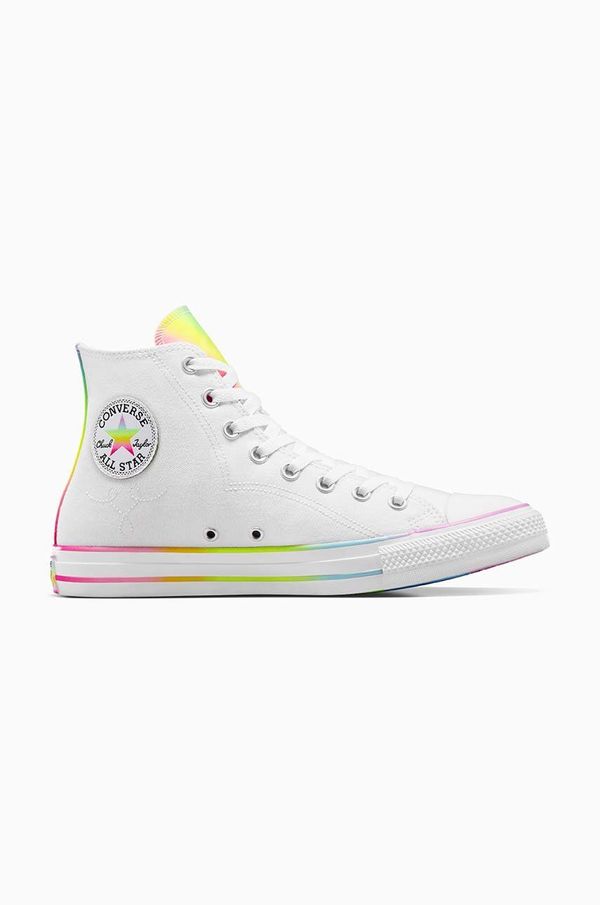 Converse Superge Converse Chuck Taylor All Star Hi Pride bela barva, A10216C