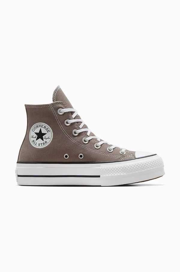 Converse Superge Converse Chuck Taylor All Star Lift ženske, rjava barva, A12309C