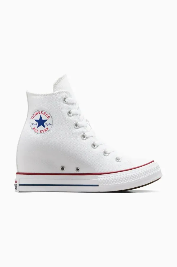 Converse Superge Converse Chuck Taylor All Star Wedge ženske, bela barva, A11908C
