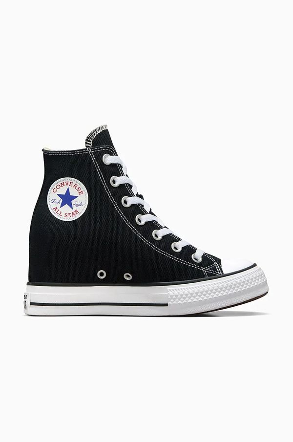 Converse Superge Converse Chuck Taylor All Star Wedge ženske, črna barva, A11909C