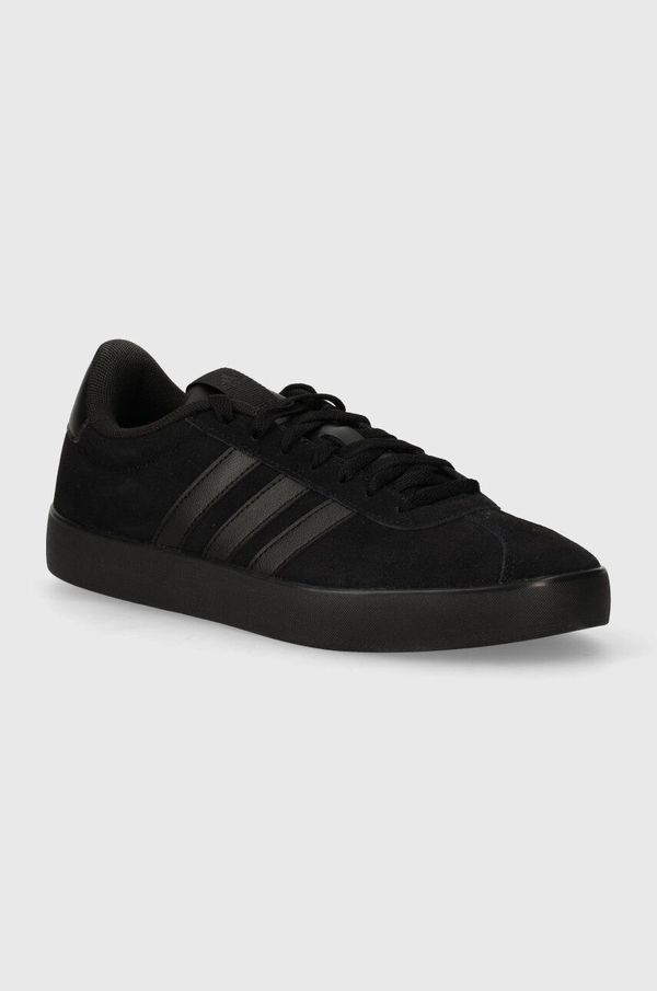 adidas Superge iz semiša adidas COURT črna barva, ID9184