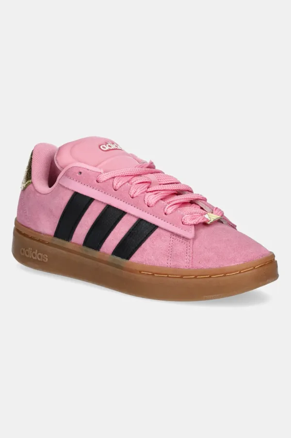 adidas Superge iz semiša adidas GRAND COURT ALPHA 00s roza barva, JH8669