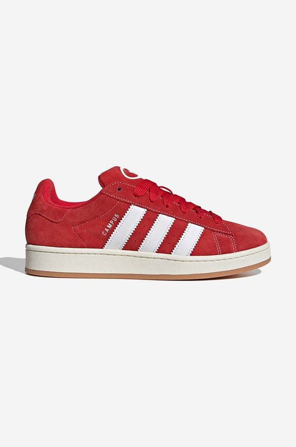 adidas Originals Superge iz semiša adidas Originals Campus 00S rdeča barva, H03474