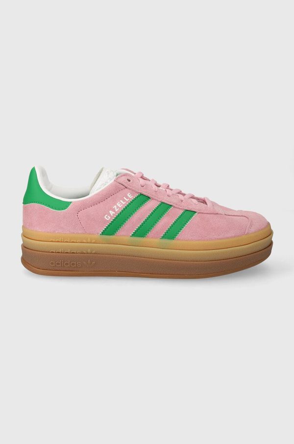 adidas Originals Superge iz semiša adidas Originals Gazelle Bold roza barva, IE0420