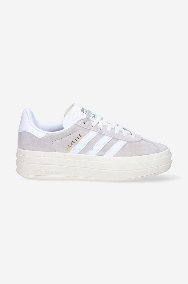 adidas Originals Superge iz semiša adidas Originals Gazelle Bold W siva barva, HQ6893