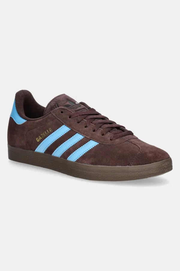 adidas Originals Superge iz semiša adidas Originals Gazelle rjava barva, JH5392