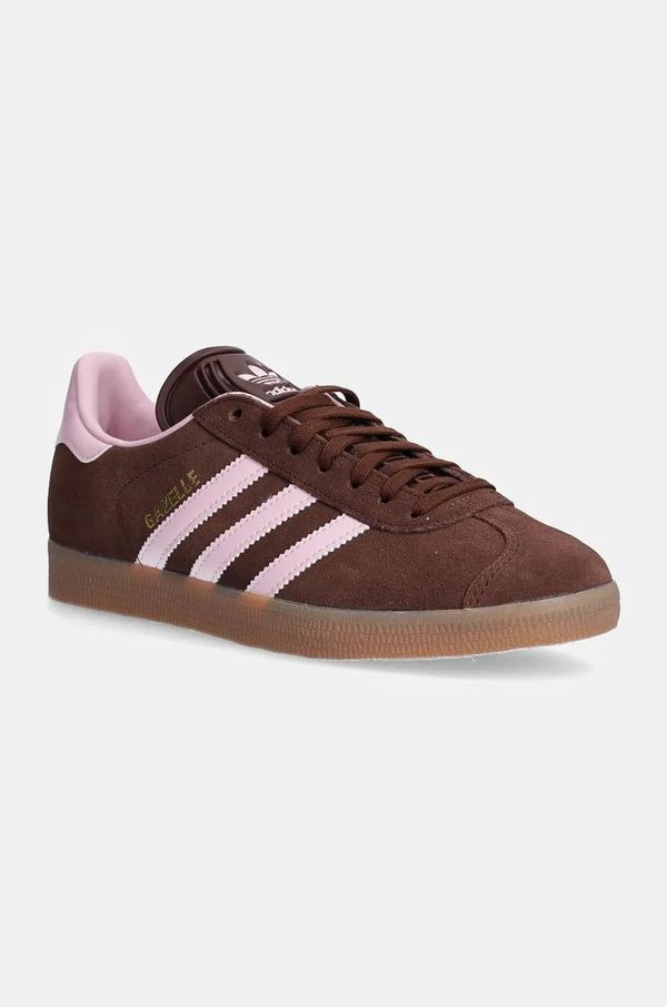 adidas Originals Superge iz semiša adidas Originals GAZELLE rjava barva, JH5666