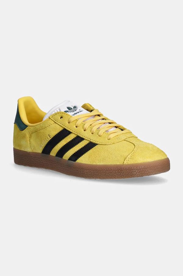 adidas Originals Superge iz semiša adidas Originals Gazelle rumena barva, IH2632