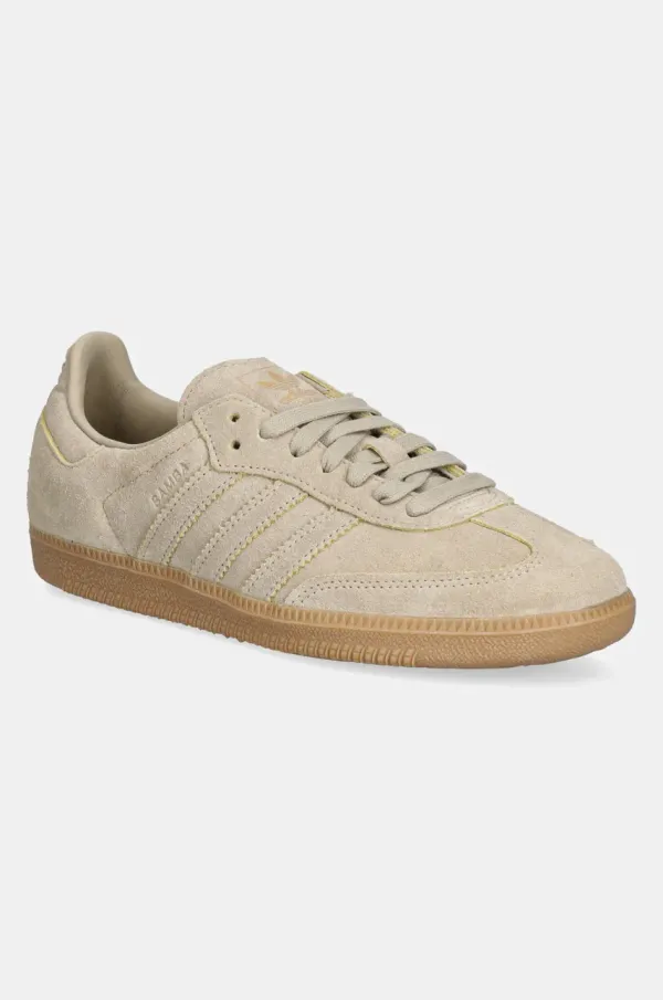 adidas Originals Superge iz semiša adidas Originals Samba OG bež barva, JI3210