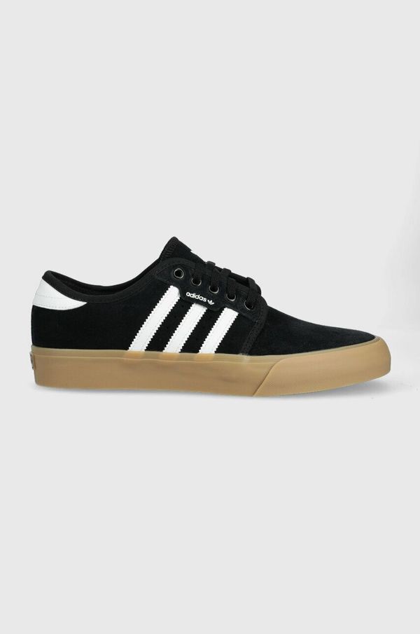 adidas Originals Superge iz semiša adidas Originals SEELEY črna barva EG2632