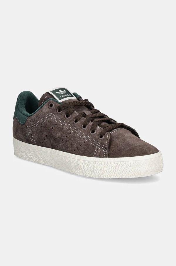 adidas Originals Superge iz semiša adidas Originals Stan Smith CS rjava barva, ID1348