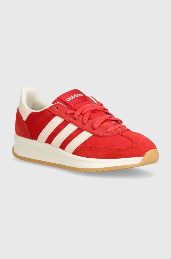 adidas Superge iz semiša adidas Run 70s rdeča barva, IH8597