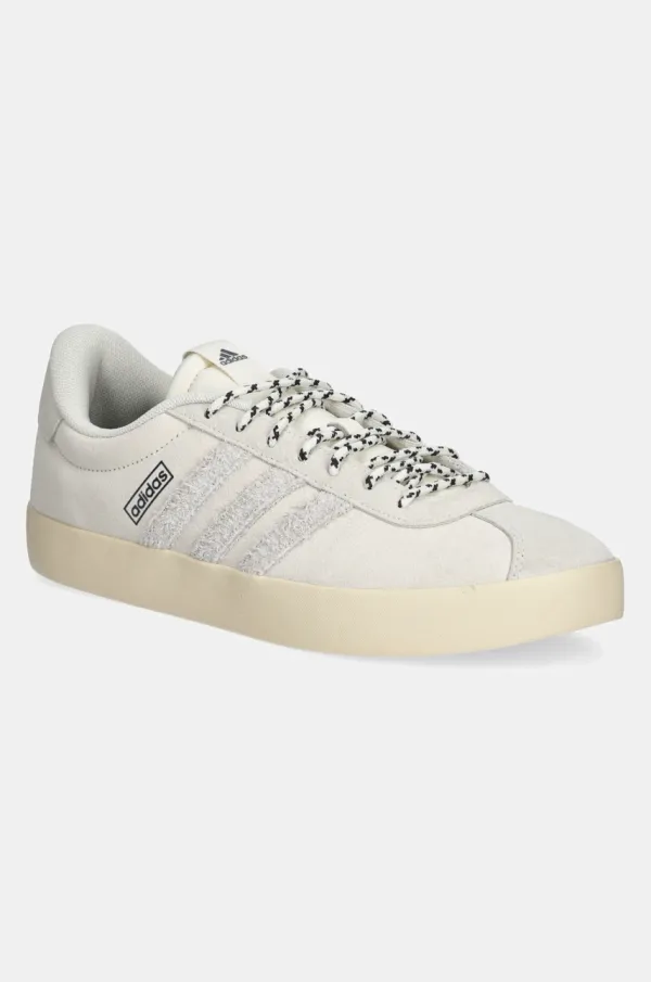 adidas Superge iz semiša adidas VL Court 3.0 bež barva, JP5296
