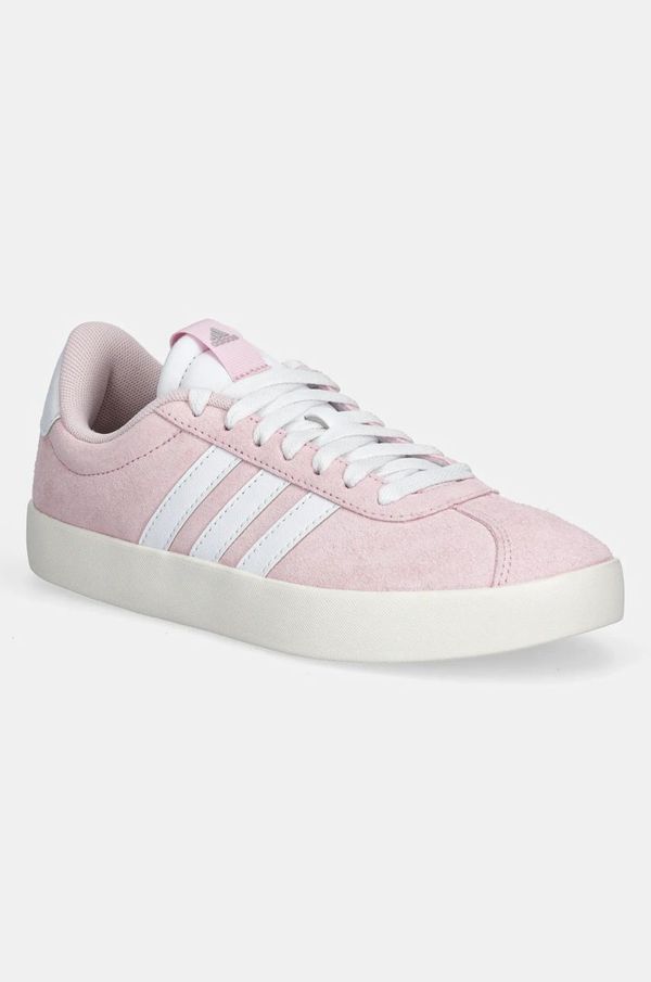 adidas Superge iz semiša adidas Vl Court 3.0 roza barva, JP5325