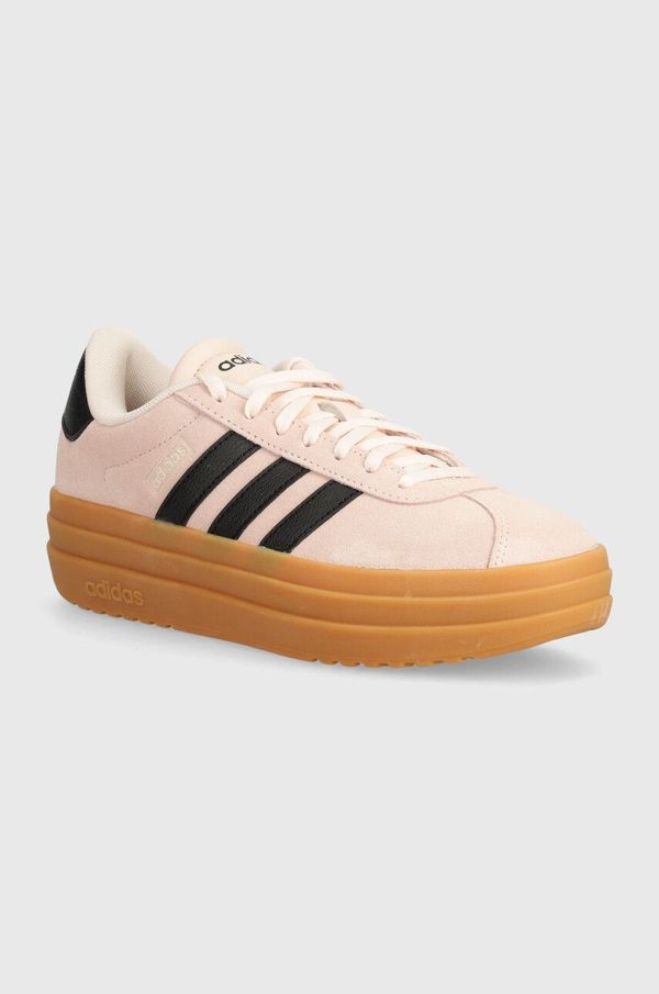 adidas Superge iz semiša adidas Vl Court Bold roza barva, JI2910