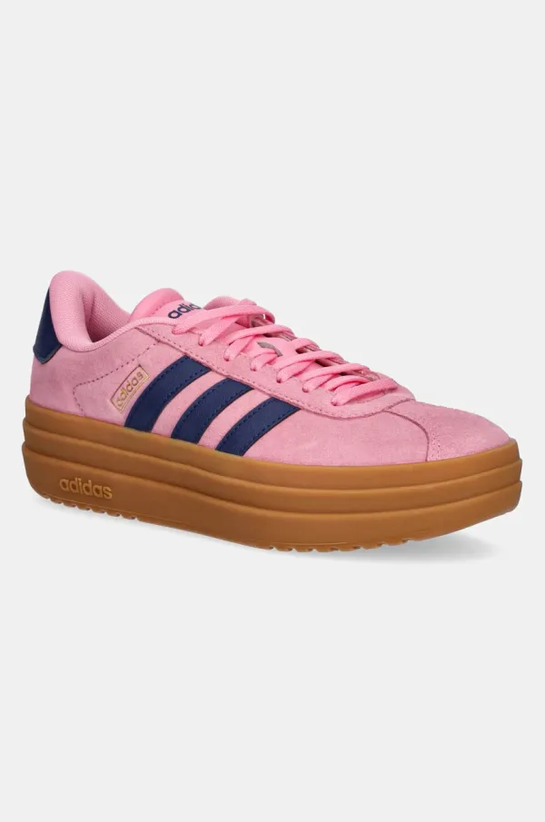 adidas Superge iz semiša adidas Vl Court Bold ženske, roza barva, JI1789