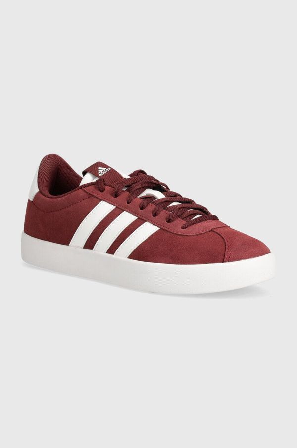 adidas Superge iz semiša adidas Vl Court bordo barva, IF4457