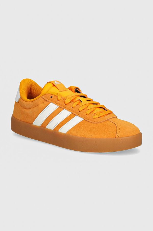 adidas Superge iz semiša adidas Vl Court oranžna barva, IF4472