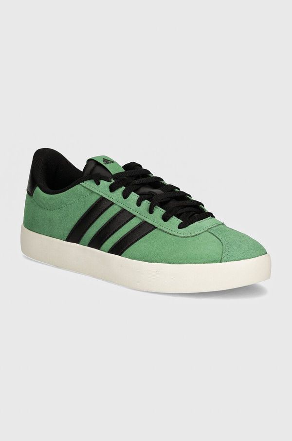 adidas Superge iz semiša adidas Vl Court zelena barva, IF4459