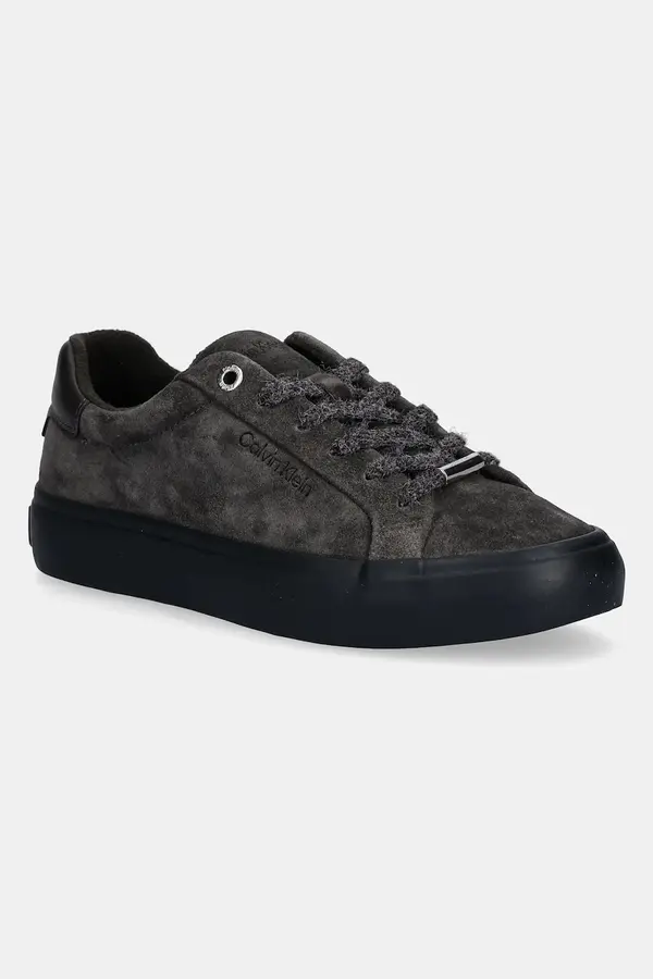 Calvin Klein Superge iz semiša Calvin Klein LACE-UP SNEAKER SUEDE/WL CK