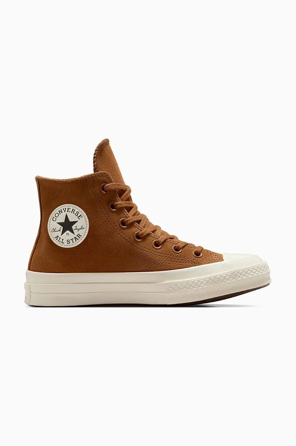 Converse Superge iz semiša Converse Chuck 70 rjava barva, A11135C