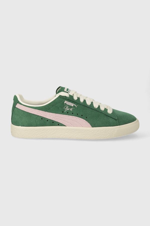 Puma Superge iz semiša Puma Clyde OG zelena barva