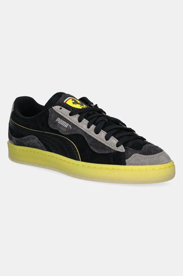 Puma Superge iz semiša Puma Ferrari Suede Trippy črna barva, 308492