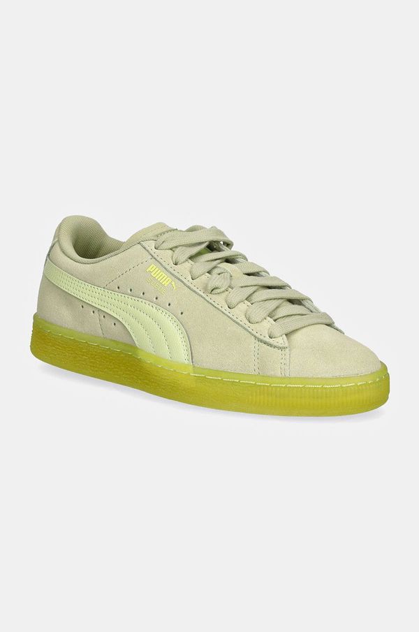 Puma Superge iz semiša Puma Suede Classic Translucent zelena barva, 398818