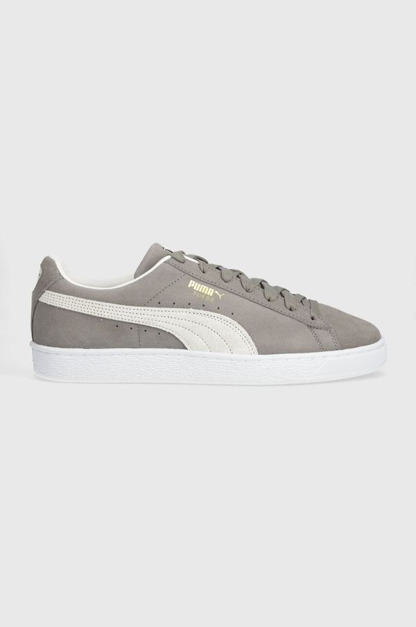 Puma Superge iz semiša Puma Suede Classic XXI siva barva