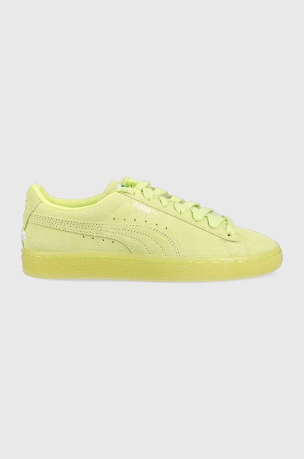 Puma Superge iz semiša Puma Suede Classic XXI zelena barva