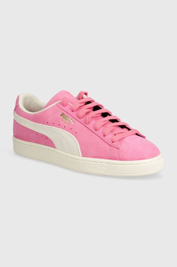 Puma Superge iz semiša Puma Suede Neon roza barva, 396507